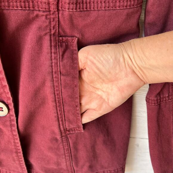 Hurley Jacket Womens Size Small Burgundy Winchester Woven Full Zip with Hood - Picture 15 of 16